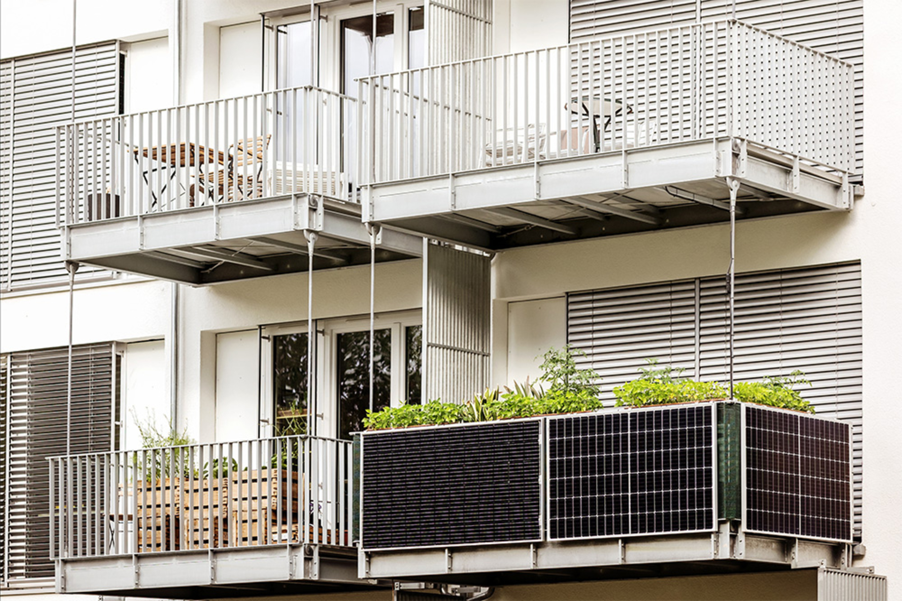 Balkon&shy;kraftwerk bei Pichlmaier Solare Energiesysteme in Unterföhring